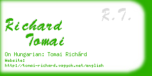 richard tomai business card